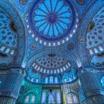 Ceiling of the Blue Mosque, (Sultanahmet Camii), Istanbul