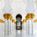 Sheikh Zayed mosque, white pillars